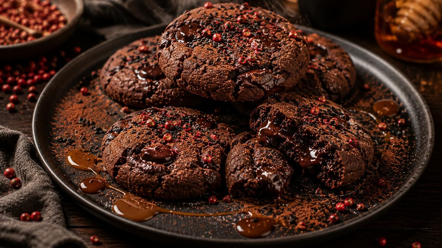 Delicious Pink Pepper Cocoa Ember Cookies